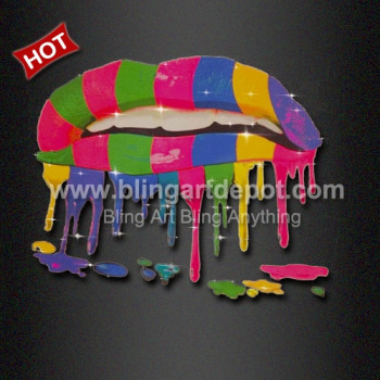 DTF Heat Press Vinyl Transfer Lips Drip Wholesale for T Shirt DTF Heat Press Vinyl Transfer Lips Drip Wholesale for T Shirt